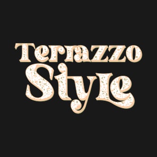 TERRAZZO STYLE- TYPOGRAPHY WITH MOSAIC PATTERN APRICOT T-Shirt