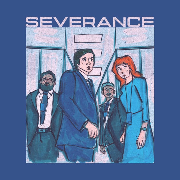 Severance cast illustration - Severance Cast - T-Shirt | TeePublic