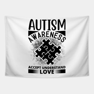 Autism awareness accept understand love Tapestry