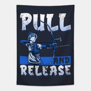 Archery Pull And Release Archer Tapestry