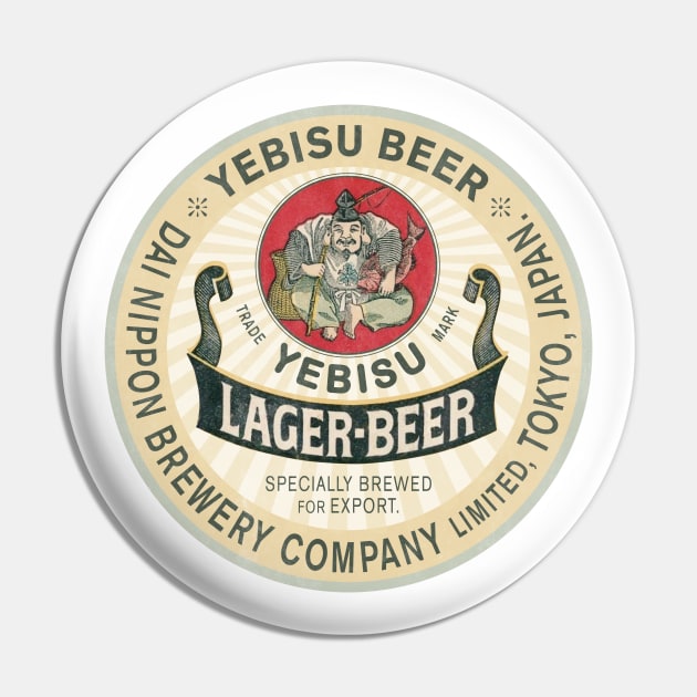 Vintage Yebisu Beer 2 by Buck Tee Pin by Buck Tee