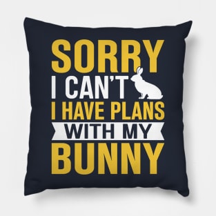 Sorry I Can't I Have Plans With My Bunny Pillow