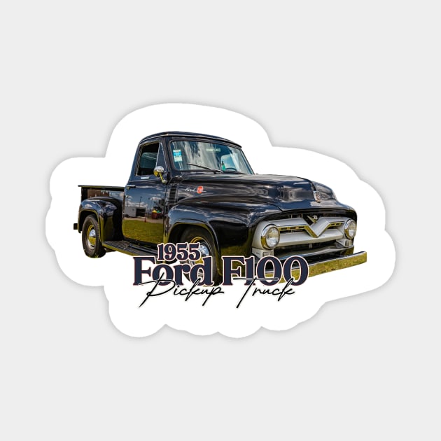 1955 Ford F100 Pickup Truck Magnet by Gestalt Imagery