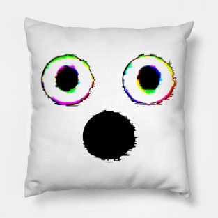 Glitch Ghost Face Halloween Trick Or Treat Graphic Illustration Novelty Pillow