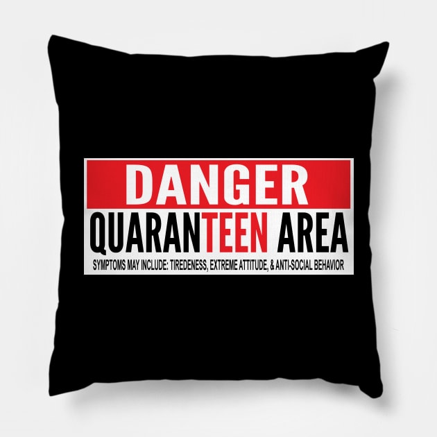 QuaranTEEN Area Pillow by Illustratorator