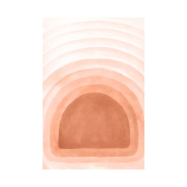 Abstract sunrise, watercolor illustration by VectoryBelle