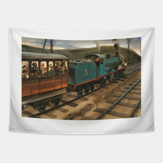 Edward the Blue Engine: Edward's Exploit from The Railway Series Tapestry by sleepyhenry