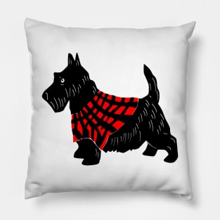 Black Scottish Terrier Pillow