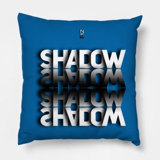 Shadow text design silhouette graphic Pillow