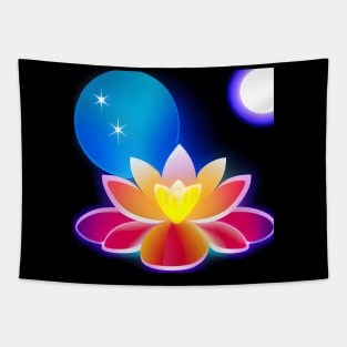 Moonlight Flower | AI Generated Art by @remlorart Tapestry