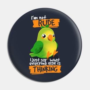 Rude parrot Pin