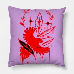 red crow Pillow