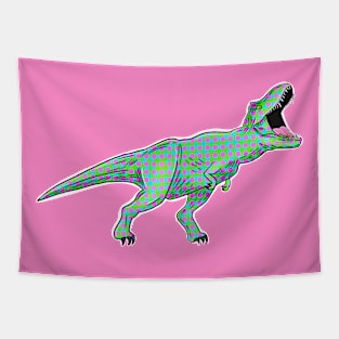 Dinosaur retro (on pink) Tapestry