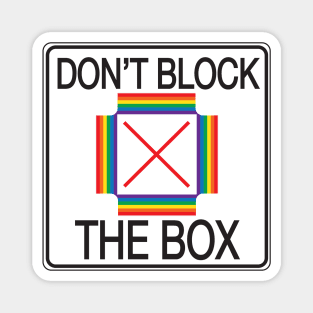 "Don't Block the Box" Gay Crosswalk Magnet