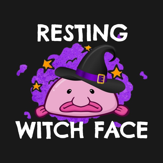 Halloween Resting Witch Face Funny Blobfish Costume by PowderShot