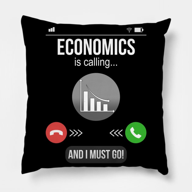 Economics Teacher Funny Economist Gift Pillow by Foxxy Merch