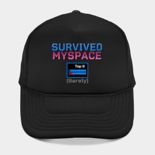 Survived MySpace Top 8 (Barely) - Retro Social Media Humor Hat
