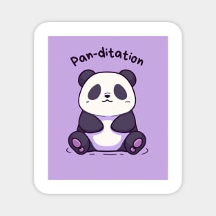 Kawaii Cute Yoga Meditating Panda Magnet