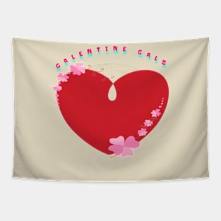 Galentines day heart Tapestry