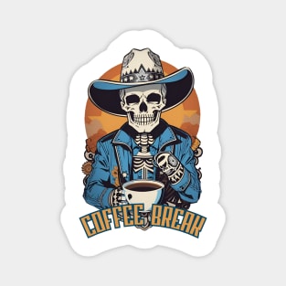 Coffee with skull Magnet