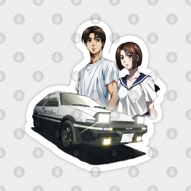 Natsuki & Takumi (Initial D) Sticker for Sale by IHolyBreadI