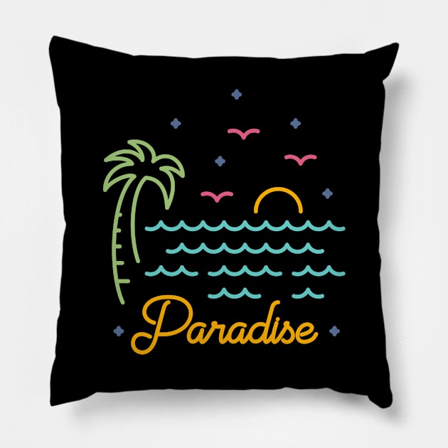Paradise Pillow by VEKTORKITA