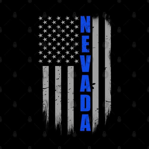 Nevada Thin Blue Line Flag by bluelinemotivation