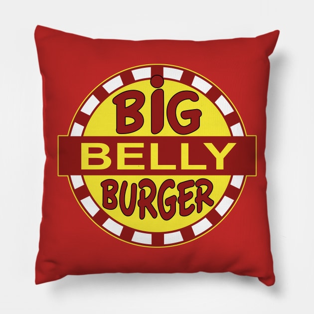 BIG BELLY BURGER (arrow) Pillow by LuksTEES