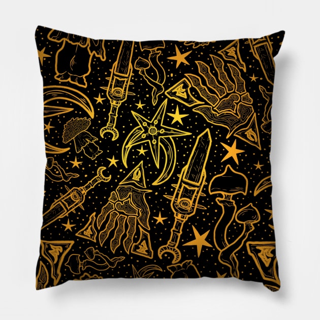 Nerevar's Incarnate | Morrowind Gold Pattern | GOTY Edition Inspired Mouse Pad Pillow by SugaredTea