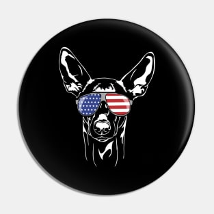 Funny Proud Pharaoh Hound American Flag sunglasses Pin