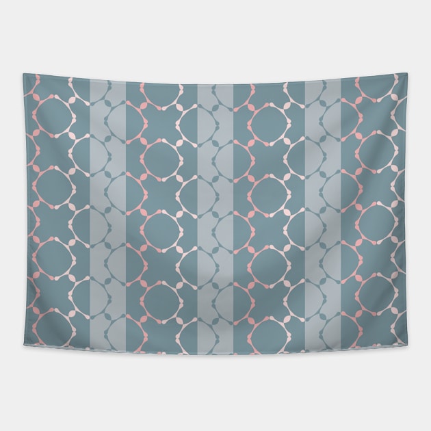 Elegant ornamental pattern (blue and pink) Tapestry by lents