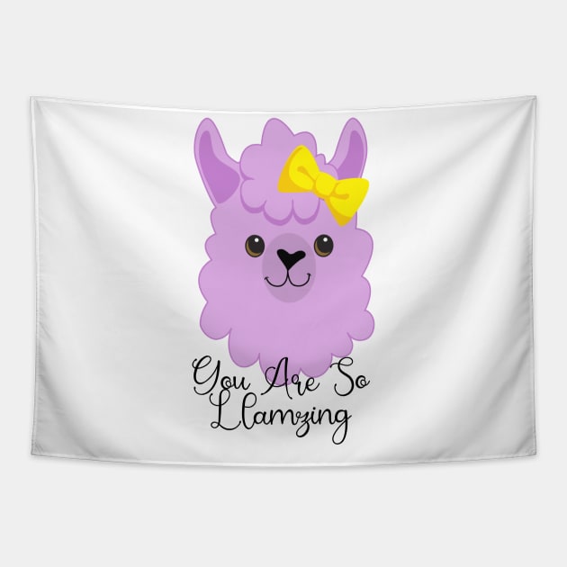 You Are So Llamazing Cool Llama Tapestry by Animal Specials