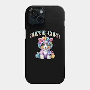 Aussie-corn Australian Shepherd Kawaii Dog Pastel Unicorn Phone Case