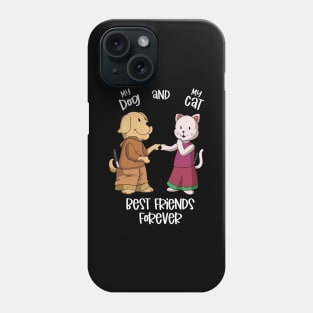 My pets love each other - dog and cat Phone Case