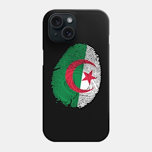 Flag of algeria fingerprint Phone Case