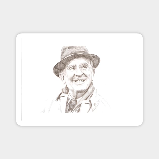 J. R. R. Tolkien in hat Magnet by Grant Hudson