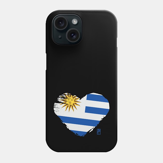 I love my country. I love Uruguay. I am a patriot. In my heart, there is always the flag of Uruguay Phone Case by ArtProjectShop