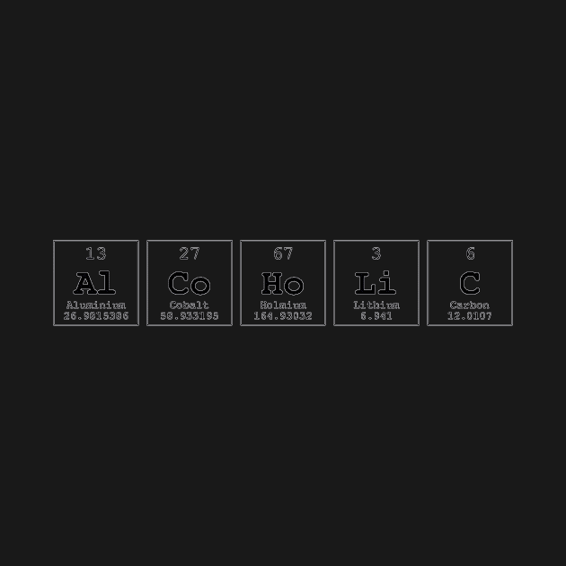 Alcoholic Periodic Table Science Print by Auto-Prints