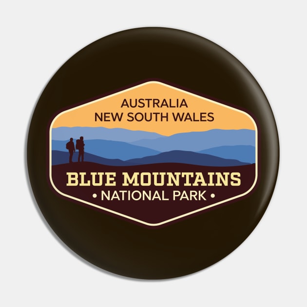 Blue Mountains National Park Australia NSW badge Pin by TGKelly