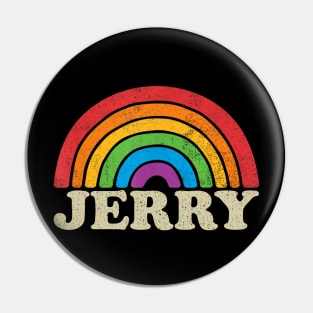 Jerry - Retro Rainbow Flag Vintage-Style Pin