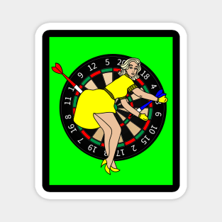 Dartboard Dart Player With Darts Arrows Magnet