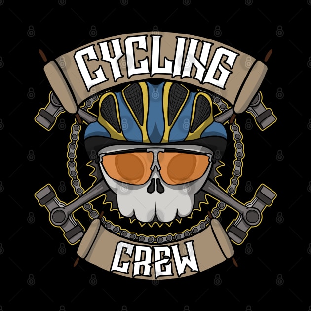 Cycling crew Jolly Roger pirate flag by RampArt