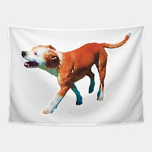 Smiling Happy Pit Bull Tapestry