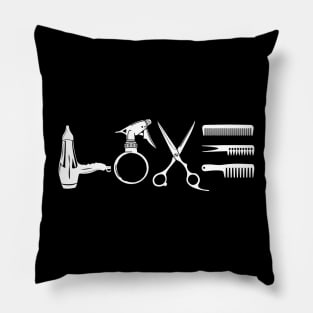 Hairdresser Love Hair Stylist Barber Pillow