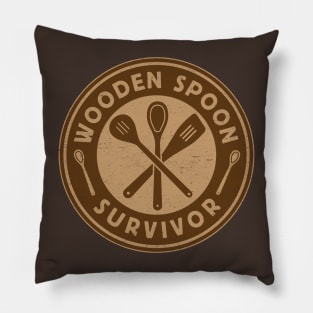 Wooden Spoon Survivor - Childhood Punishment Humor Pillow