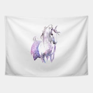 Dappled Arabian Horse in Amethyst Tapestry