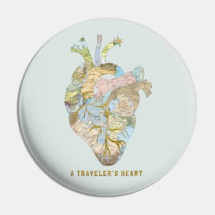 A Traveler's Heart Pin