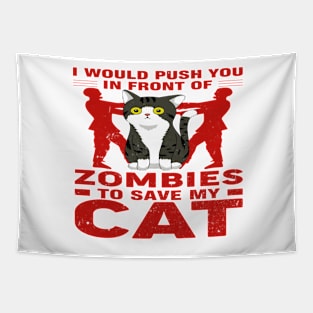 i would push you in front of zombies Tapestry