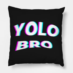 yolo bro arched Pillow