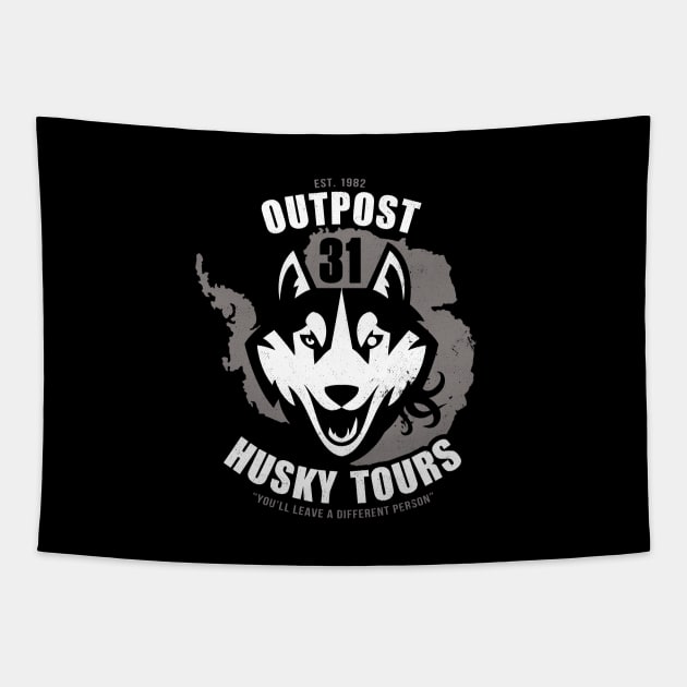 Outpost 31 Husky Tours Tapestry by DinoMike